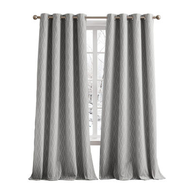G.H. Bass & Co. River Grommet Top Blackout Set of 2 Curtain Panel