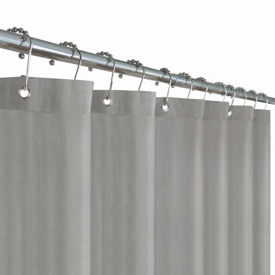 Zenna Home Mesh Pockets PEVA Shower Curtain/Liner, Grey