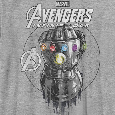 Little & Big Kid Boys Crew Neck Short Sleeve Regular Fit Avengers Marvel Graphic T-Shirt