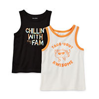 Okie Dokie Toddler & Little Boys 2-pc. Crew Neck Tank Top, 7, Multiple Colors