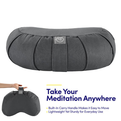 Sweet Home Collection Crescent Zafu Meditation Cushion Floor Pillow