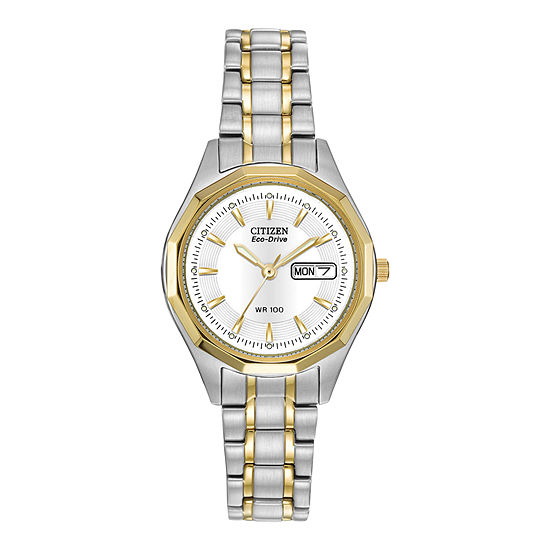 Citizen Corso Womens Two Tone Stainless Steel Bracelet Watch Ew3144-51a