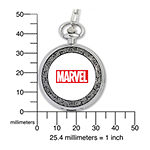 Marvel® Captain America Shield Mens Silver-Tone Pocket Watch