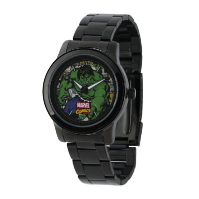 Marvel® Hulk Mens Black Stainless Steel Watch