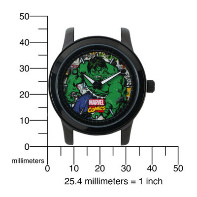 Marvel® Hulk Mens Black Stainless Steel Watch