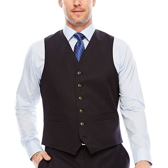 Stafford® Travel Suit Vest - Classic, Color: Navy - JCPenney