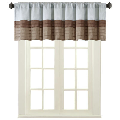 Madison Park Tradewinds Polyoni Pintuck-Striped Rod-Pocket Valance