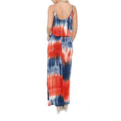White Mark Kalea Womens Sleeveless Tie-Dye Tie Dye Maxi Dress