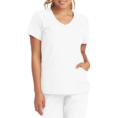 Skechers® by Barco® SK102 Women's V-Neck Mock Wrap Scrub Top