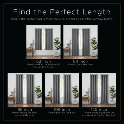 Mercantile Willow Light-Filtering Tab Top Single Curtain Panel
