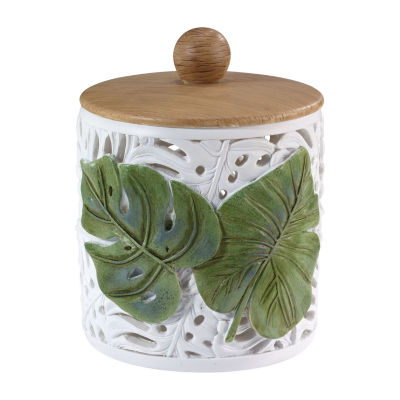 Avanti Viva Palm Hand Painted Bathroom Canister