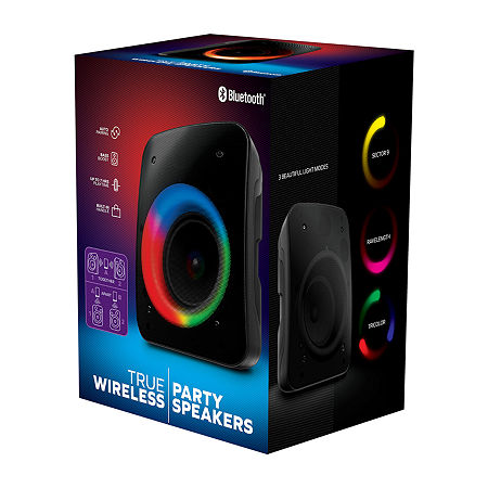 Mini 4 Bluetooth Party Speaker With 3 LED Light Modes, One Size, Black