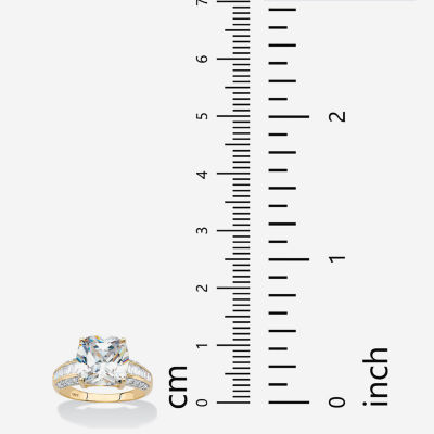 DiamonArt® Womens CT. T.W. White Cubic Zirconia 10K Gold Square Engagement Ring