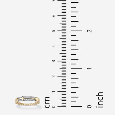 Sideways Mens Diamond Accent Natural White 10K Gold Cross Fashion Ring