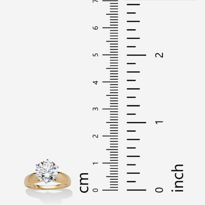 DiamonArt® Womens 3 1/2 CT. T.W. White Cubic Zirconia 10K Gold Engagement Ring