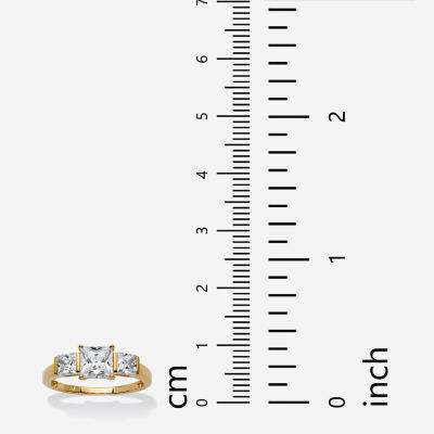 DiamonArt® Womens CT. T.W. White Cubic Zirconia 10K Gold Engagement Ring