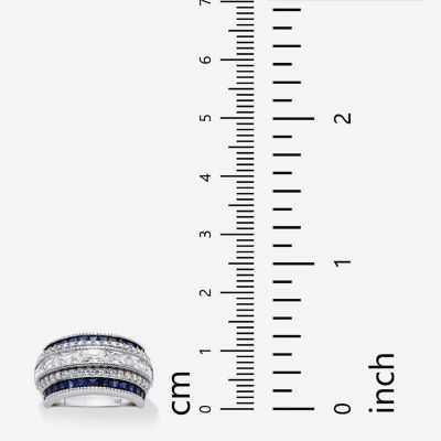 DiamonArt® Womens 3 1/4 CT. T.W. White Cubic Zirconia Platinum Over Silver Rectangular Cocktail Ring