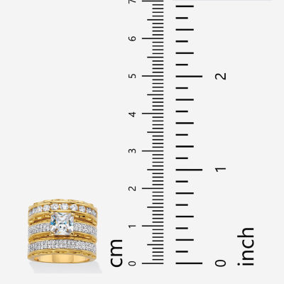 Womens 3 CT. T.W. Cubic Zirconia 14K Gold Over Brass Bridal Set