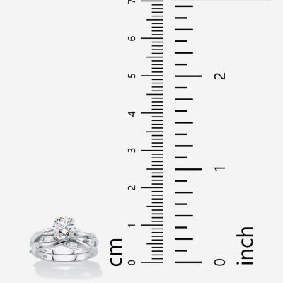 DiamonArt® Womens / CT. T.W. White Cubic Zirconia Sterling Silver Bridal Set