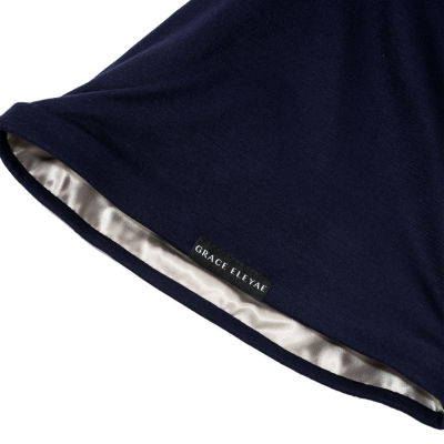 Grace Eleyae Satin-Lined Cap (Slap) Black Hair Bonnet - Size Medium