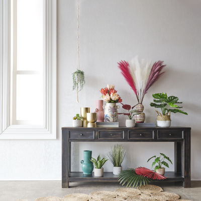 Distant Lands 10" Handpainted 2-Tier Vase