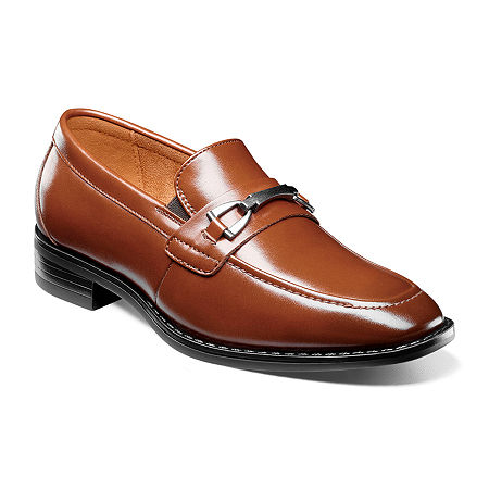 Stacy Adams Kaylor Boys Moc Closed Toe Slip-On Shoe, 2 Medium, Brown