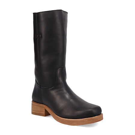 Dingo Womens Dutton Block Heel Cowboy Boots, 9 Medium, Black