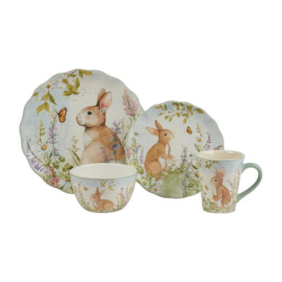 Certified International Easter Meadow 16-pc. Earthenware Dinnerware Set