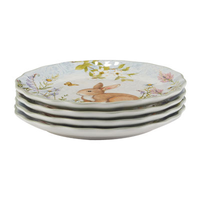 Certified International Easter Meadow 4-pc. Earthenware Dessert Plate