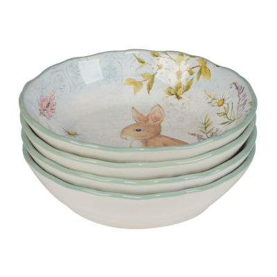 Certified International Easter Meadow 4-pc. Earthenware Soup Bowl