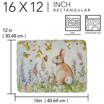 Certified International Easter Meadow Serving Platter