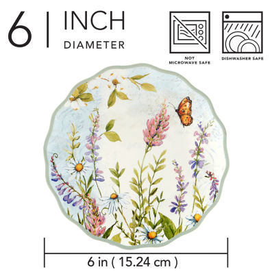 Certified International Easter Meadow 4-pc. Earthenware Appetizer Plate