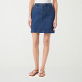 a.n.a Womens High Rise Stretch Fabric Denim Skirt