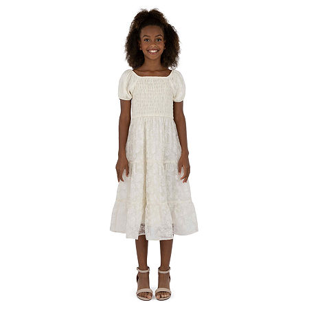 Speechless Big Girls Short Sleeve Maxi Dress, 10, White