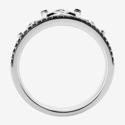 Harry Potter (F/Si2) Womens Lab Grown Diamond Accent Genuine Spinel Sterling Silver Cocktail Ring