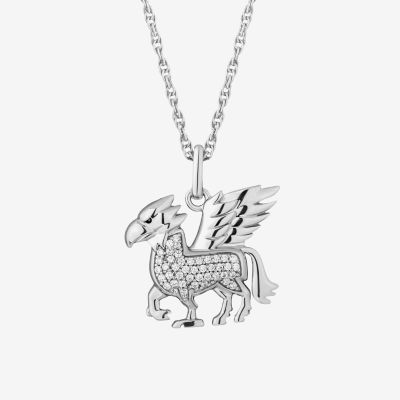 Harry Potter (F/Si2) Womens 1/6 CT. T.W. Lab Grown White Diamond Sterling Silver 16 Inch Pendant Necklace