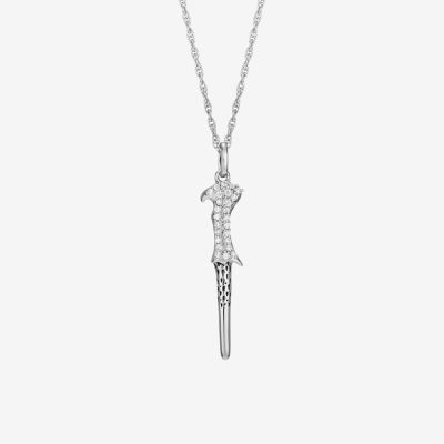 Harry Potter (F/Si2) Womens 1/6 CT. T.W. Lab Grown White Diamond Sterling Silver 16 Inch Pendant Necklace