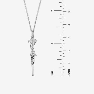 Harry Potter (F/Si2) Womens 1/6 CT. T.W. Lab Grown White Diamond Sterling Silver 16 Inch Pendant Necklace