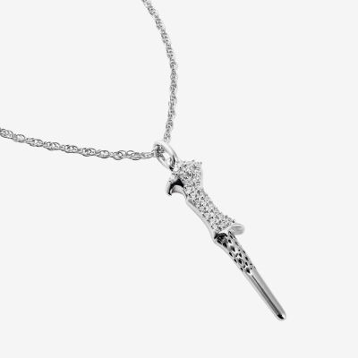 Harry Potter (F/Si2) Womens 1/6 CT. T.W. Lab Grown White Diamond Sterling Silver 16 Inch Pendant Necklace