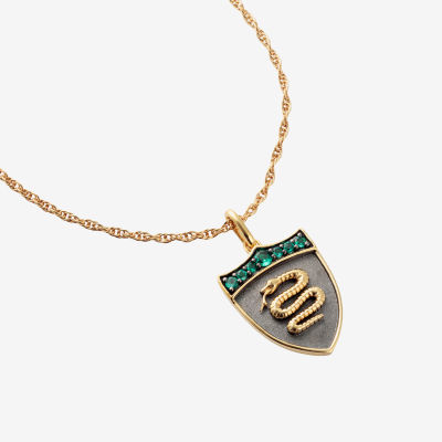 Harry Potter (F / Si2) Womens Diamond Accent Genuine Red Garnet 14K Gold Over Silver 16 Inch Pendant Necklace