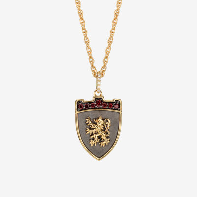 Harry Potter (F / Si2) Womens Diamond Accent Genuine Red Garnet 14K Gold Over Silver 16 Inch Pendant Necklace