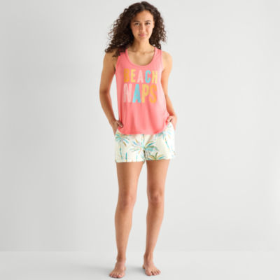 Sleep Chic Womens Scoop Neck Sleeveless Pajama Top