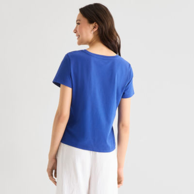 Hurley Womens Juniors Crew Neck Short Sleeve Regular Fit Graphic T-Shirt