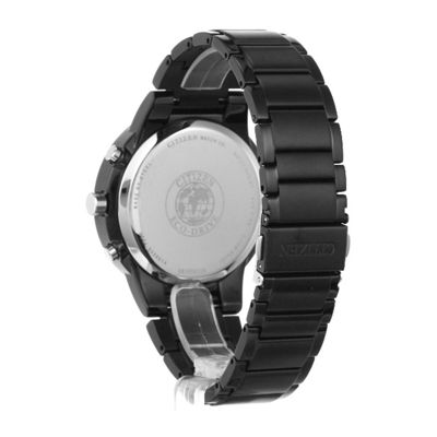 Citizen Axiom Mens Chronograph Black Stainless Steel Bracelet Watch At2245-57e