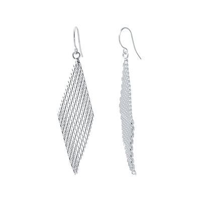 Silver Reflections Womens Pure Silver Over Brass Drop Earrings