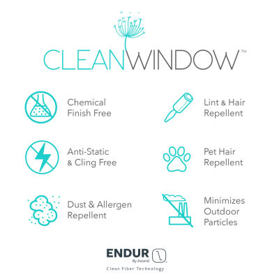 Clean Window Solid Anti-Dust Rod Pocket Sheer Single Curtain Panel