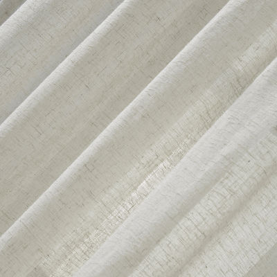 Clean Window Solid Anti-Dust Rod Pocket Sheer Single Curtain Panel