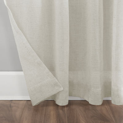Clean Window Solid Anti-Dust Rod Pocket Sheer Single Curtain Panel