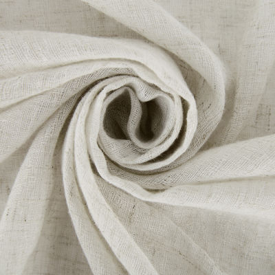 Clean Window Solid Anti-Dust Rod Pocket Sheer Single Curtain Panel