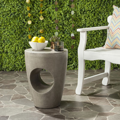 Safavieh Aishi Patio Collection Concrete Side Table